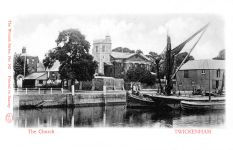 Twickenham Embankment,Twickenham Church,river view
